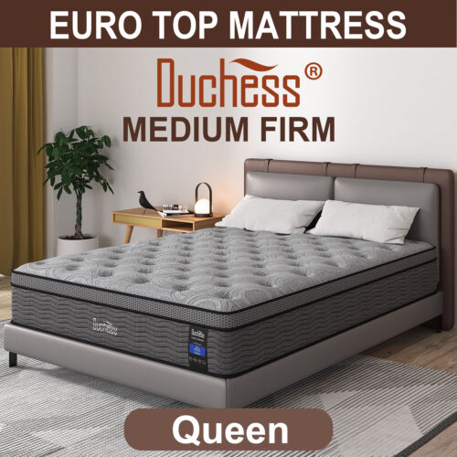QUEEN DOUBLE KING SINGLE Mattress Bed Euro Top Pocket Spring Medium Firm Foam - Picture 17 of 18