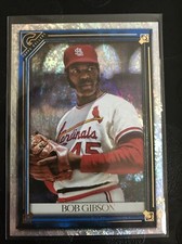 2021 Topps Gallery Bob Gibson #123 Blue Pattern 3/50 St Louis Cardinals HOF