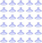100pcs Mini Clear Plastic Suction Cups Without Hooks (30mm) 30 mm, 