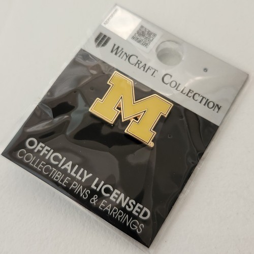 MICHIGAN WOLVERINES FOOTBALL Block M Logo Lapel Pin NIP