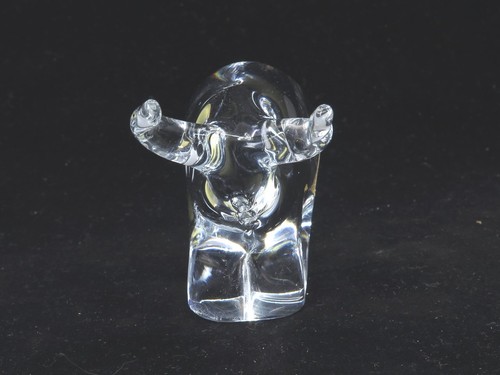 Miniature MURANO Art Glass Bull Figurine signed Zen w/ Sticker , 2.5" tall - Picture 3 of 6