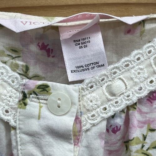 Victoria's Secret Night Gown Medium Cream Pink Roses Cottagecore Lace Long B - 第 13/13 張圖片