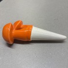 Vintage Ceramic Mushrooms Plant Water Spike Feeder Aid Glazed Orange