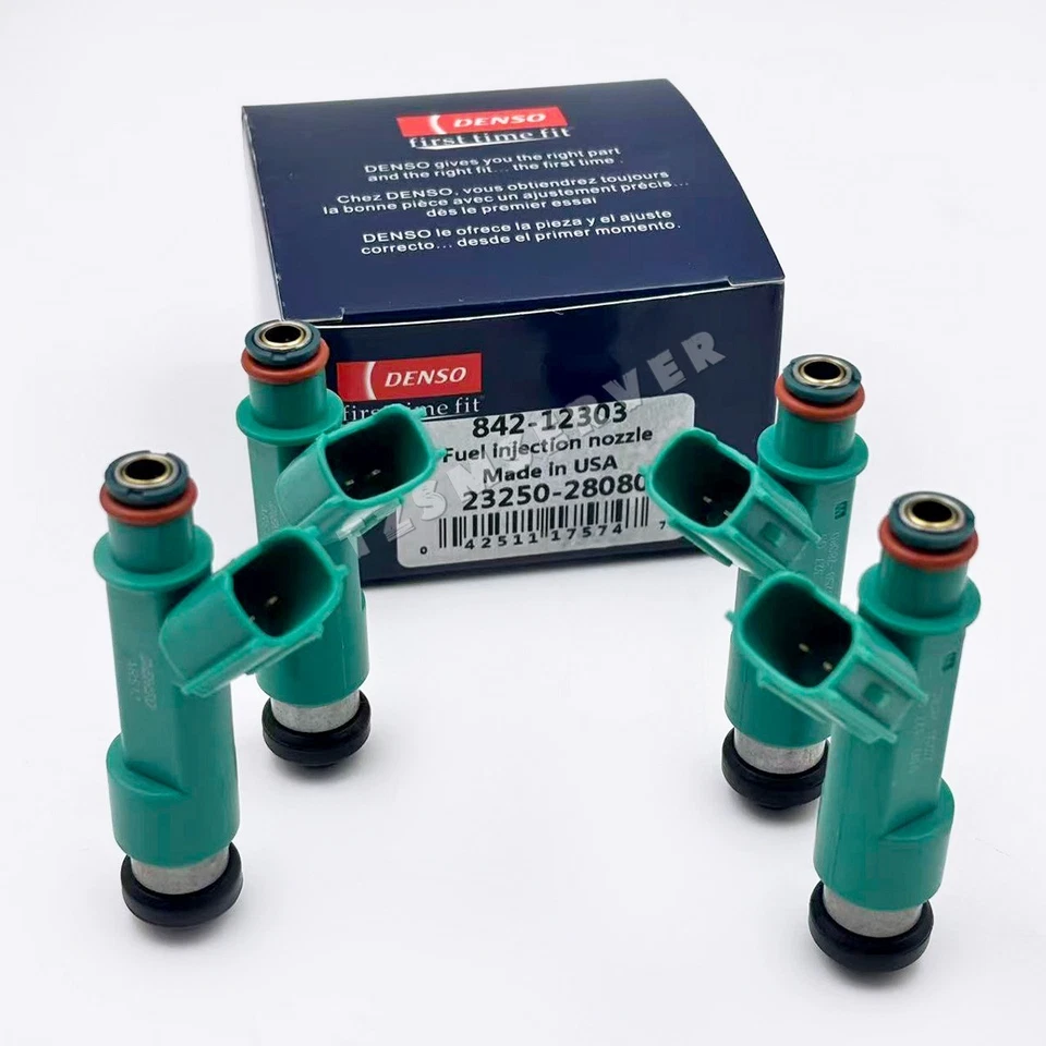 4X DENSO Fuel Injectors 23250-28080 for 2004-2015 Toyota Corolla Highlander RAV4 — 第 3/4 张图片