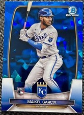 2023 Bowman Chrome Sapphire Edition - Maikel Garcia #30 (RC)  Rookie Kansas City