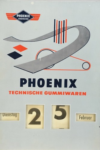 C08U05- Phoenix Harburg Metall Reklame immerwährender Kalender - Bild 2 von 12