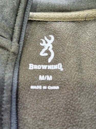 Men's Browning Hunting Logo Half-Zip Pullover Size M Olive - Picture 5 of 9