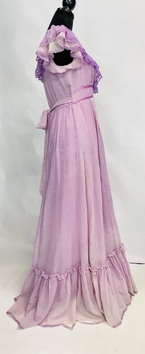 Gunne Sax Dress Vtg Prairie Corset Cottagecore Jessica McClintock Purple 13 W32 - Picture 4 of 23