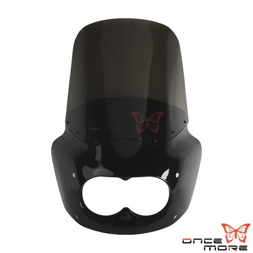 Dual Headlight Fairing & 15" Windshield Bracket Kit For Dyna Fat Bob FXDF 08-17 - Bild 6 von 18