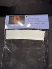 POW MIA Flag Red On Black Background 3’ X 5’ Canvas Header w 4 Rows Of Stitching