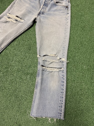 Vintage 70s Levi’s 501 Button Fly Jeans Men Size 29x36 (26x24) Light Wash MARKED - Bild 2 von 20