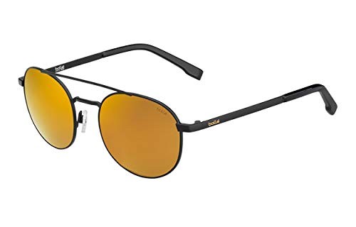Bolle OVA Sonnenbrille mattschwarz HD polarisierte goldene Gläser unverbindliche Preisempfehlung des Herstellers $ 109 neu - Bild 1 von 1