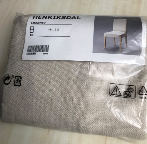 Ikea Henriksdal Linneryd Natural Chair Cover Beige NEW 701.876.74