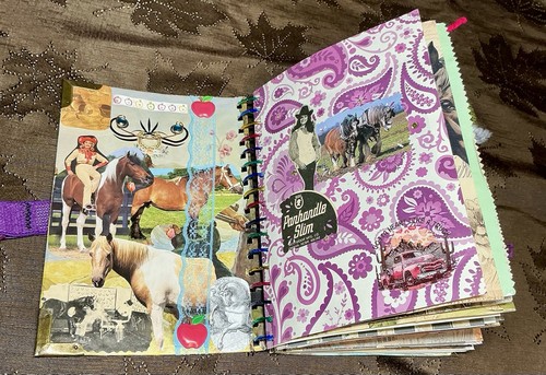 Junk Journal Handmade Chunky Horse Theme Vintage & New Packed W/ Extras - Picture 4 of 24