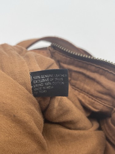 Genuine Leather Camel Brown Soft Woven Tote Purse Bag Boho Made in India - Picture 14 of 16