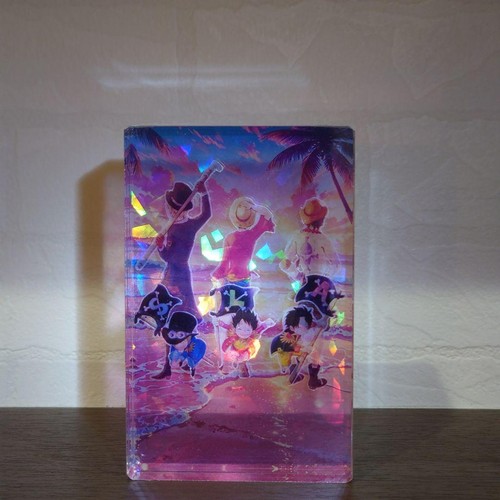 One Piece Luffy Sabo Ace Acrylic Block Plate Stand Lottery