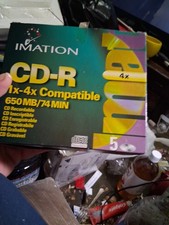 5 Pack Imation CD-R 1X-4X Compatible 650MB/ 74 Min. Brand New Sealed