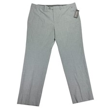 Michael Kors Mens Marvin Classic Fit Stretch Performance Pants Light Gray 42x32