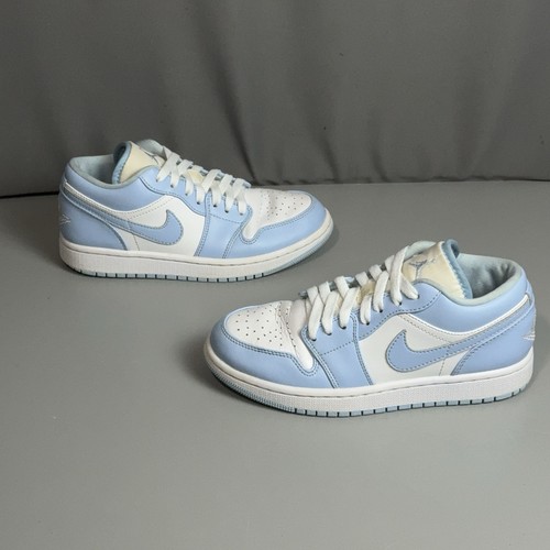 Nike Jordan 1 Low Aluminum Ice Blue White Sky University Women Sz 5.5 - Picture 5 of 23