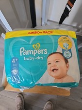 Pampers Size 4+ Nappies Baby Dry Jumbo+ 76 Pack 0.20 per nappy