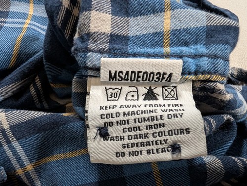 Superdry Shirt Mens Large Blue Plaid Overshirt Shacket Lumberjack Flannel Heavy - Picture 9 of 10