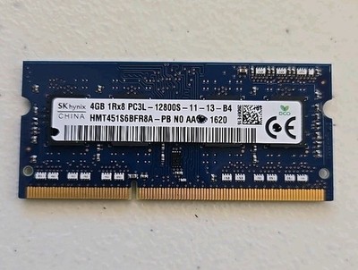 Hynix PC3L-12800S 4GB SO-DIMM 1600 MHz PC3-12800 DDR3L SDRAM Memory. SETS OF 2