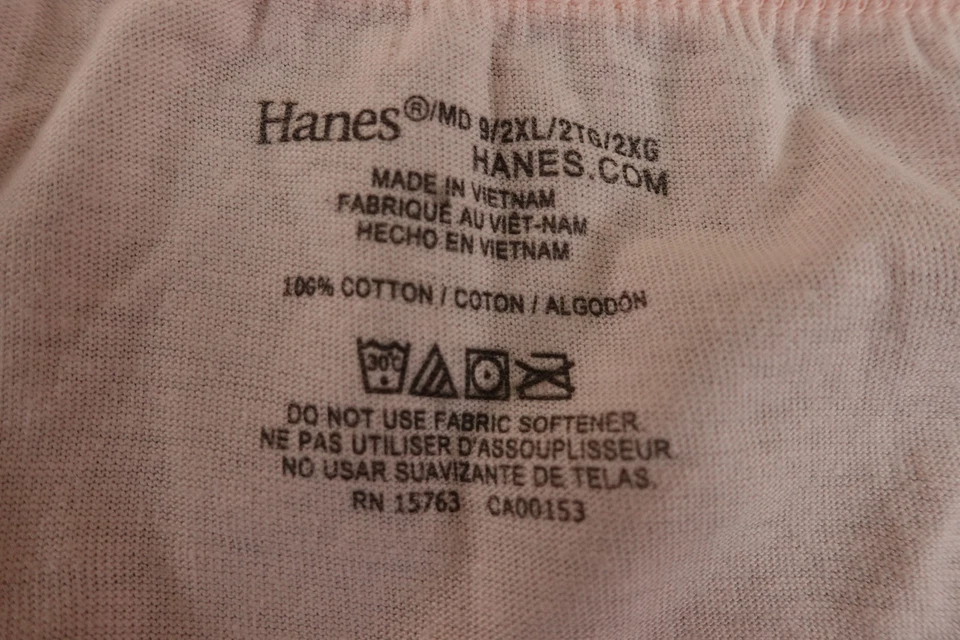 Braguita Hanes Mujer Talla 9/2XL Azul Rosa Algodón 2 Piezas Nueva Foto 2 de 4