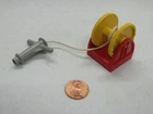 LEGO Duplo WINCH MOUNT YELLOW BASE w/ RED DRUM STRING & HOSE NOZZLE Vintage #2