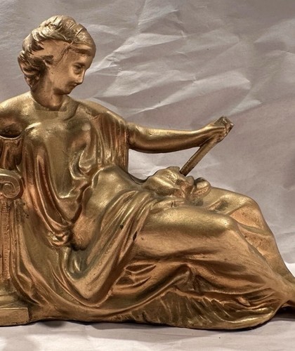 SUMMER SALE*Antique Ansonia “Daphne” Cast Metal Statue/Clock Topper - Picture 3 of 11