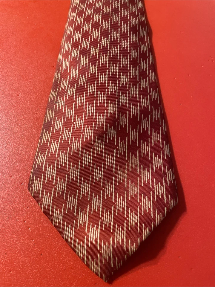 Vintage 40s 50s Haband Wide Rayon Swing Tie Atomic Geometric Print Rockabilly - Image 2 of 4