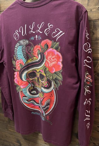 Camiseta premium de manga larga Sullen Cobra para hombre tatuaje serpiente y calavera - Imagen 2 de 6