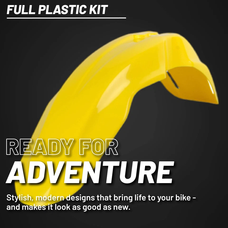 Kit de plástico Polisport MX para Suzuki RMZ 450 (2005-06) Motocross, amarillo/blanco Foto 4 de 4