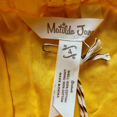 NWT Matilda Jane Enchanted Garden Yellow Eyelet Cotton Scalloped Ramona Shorts 4 - Picture 5 of 5