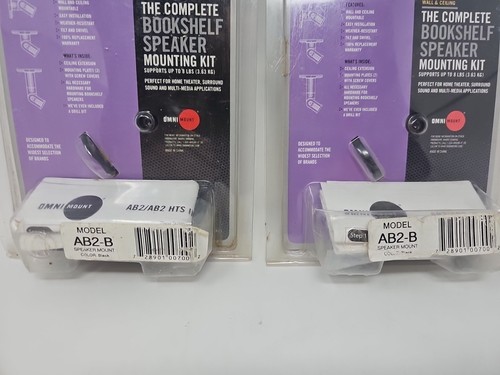OMNI Mount Complete Speaker Mounting Kits AB2 Wall Ceiling Black New Lot of 2 - Picture 5 of 6