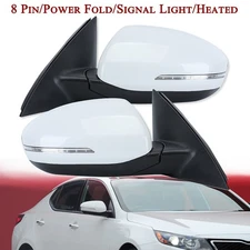 Power Fold Side Mirror For Kia Optima 2011-2013 W/Signal Heated 8Pin Left+Right