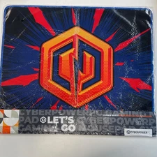 CyberPower PC Orange Burst Logo Gaming Mousepad  14x12 in