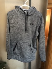 Mens Under Armour Loose Coldgear Hooded Pullover size S EUC Style 1357086