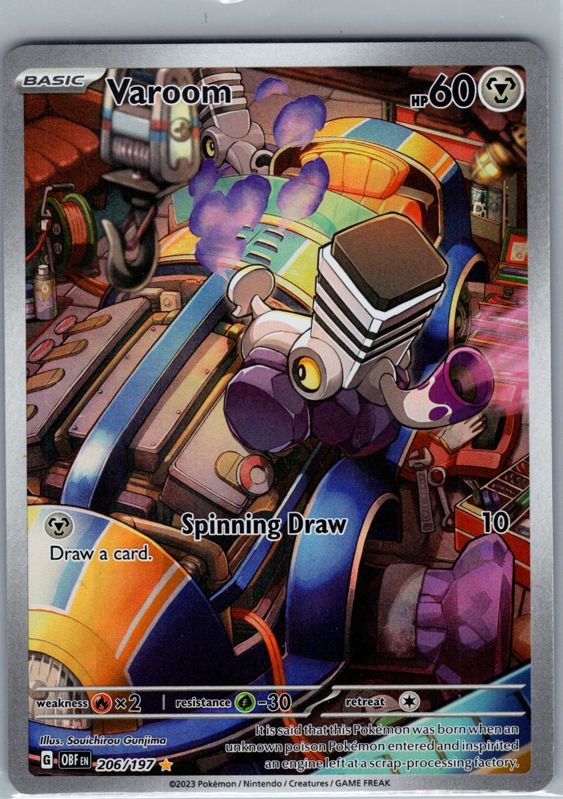 Varoom 206/197 - Obsidian Flames - Pokemon Card - NM - Illustration Rare