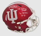Fernando Mendoza Signed IU "Heisman + Champs" Full Size AUTH Helmet BAS Witness