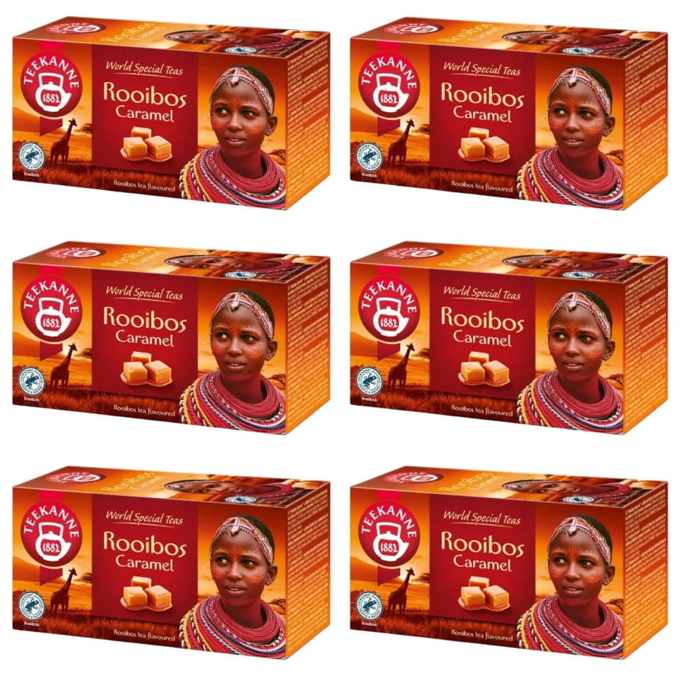 TEEKANNE - Rooibos Caramel - Rooibostee mit Karamell&Sahne - 6 x 20 Teebeutel - Bild 1 von 4
