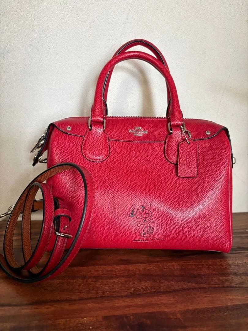 Coach Snoopy Zip Leather Exterior Bags & Handbags for Women for