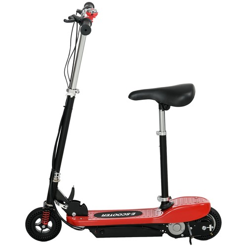 HOMCOM Folding Ride on Powered Scooter w/ Warning Bell for Age 6-14 Years, Red - Picture 11 of 11