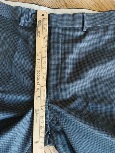 Lauren Ralph Lauren Gray Black Houndstooth 100% Wool Mens Sz 36x31.5 Dress Pants - Picture 6 of 9