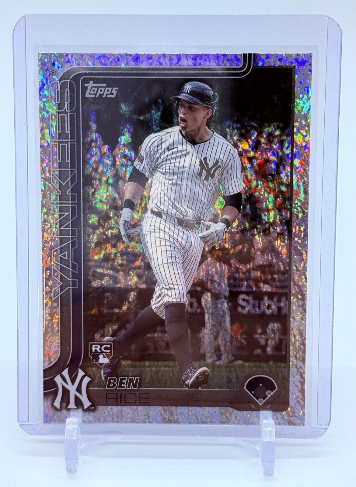 2025 Topps Series 1 Baseball Ben Rice #337 Sand Glitter RC Rookie NY Yankees