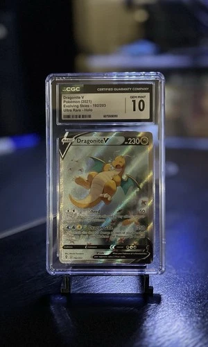CGC 10 DRAGONITE V 192 EVOLVING SKIES ALT ART SWORD & SHIELD POKEMON GEM MINT
