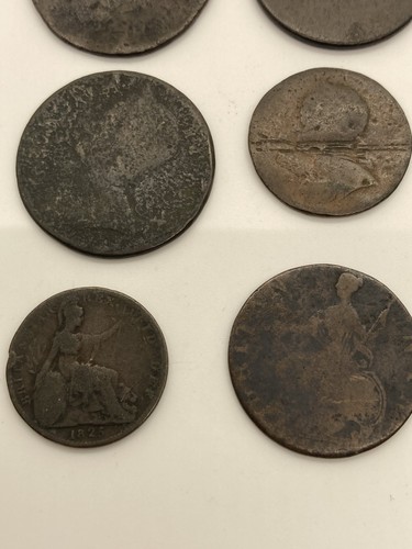 Early 1700s-1800s Cull Copper Coin Lot - Conder Tokens, Woods Hibernias, &c. - Picture 6 of 15