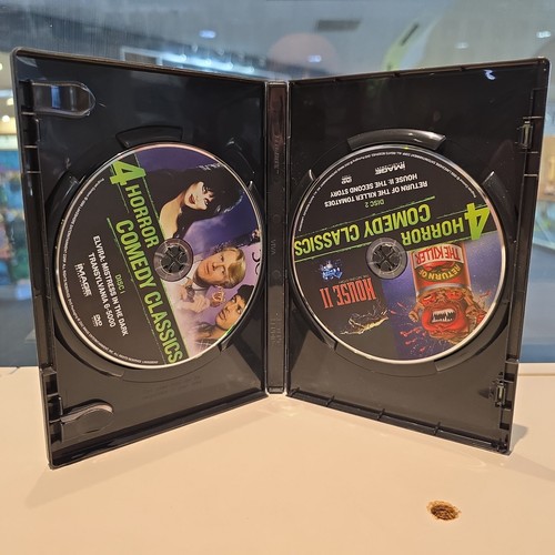 4 Horror Komödie Klassiker DVD Elvira, Siebenbürgen 6-5000, Killer Tomaten Haus - Bild 2 von 3