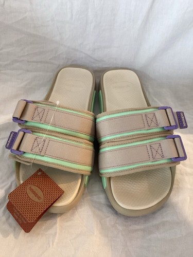 havaianas ciabatte reloaded Sliders Beige/Cream Uk9/10 43/44 - Picture 2 of 6
