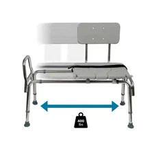 DMI Heavy-Duty Sliding Transfer Bench Cut-Out Seat Lightweight NIB 522-1734-1900