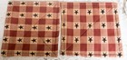 Patriotic Hot pad buffalo plaid with blue stars set of 2
